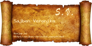 Sajben Veronika névjegykártya