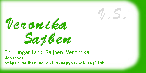 veronika sajben business card